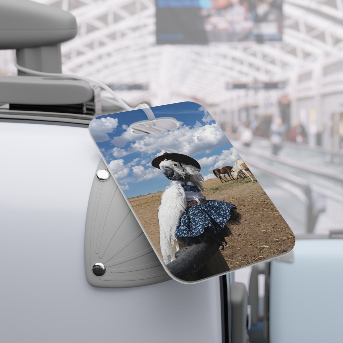 Cowgirl Cockatoo Luggage Tag