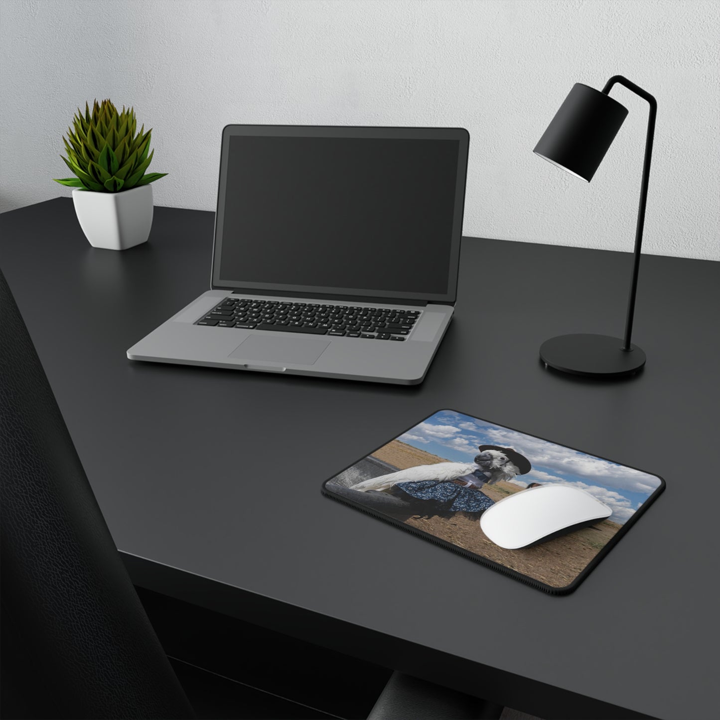 Cockatoo Cowgirl Non-Slip Mouse Pads