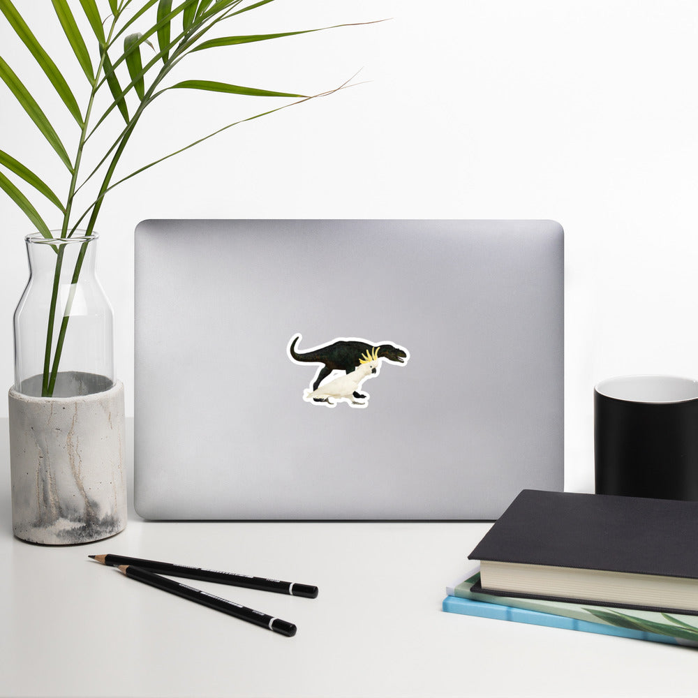 Cockatoo and Dinosaur Sticker