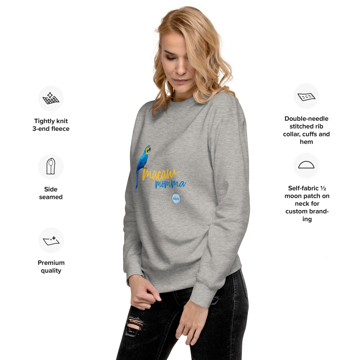Macaw Momma Unisex Premium Sweatshirt