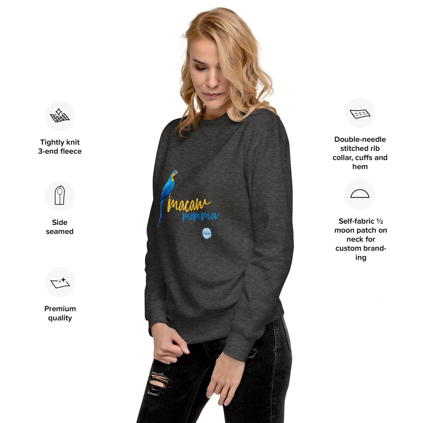 Macaw Momma Unisex Premium Sweatshirt