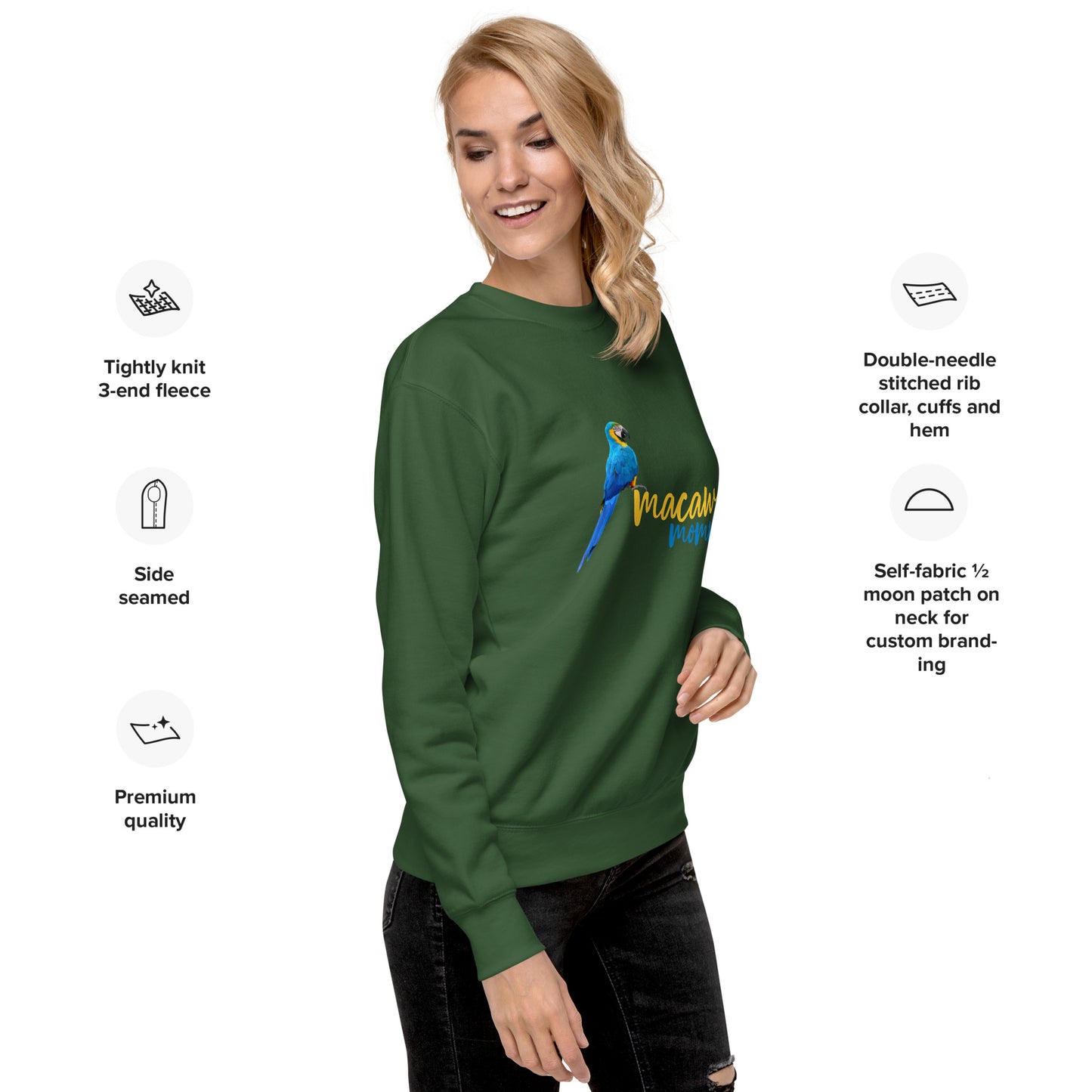 Macaw Momma Unisex Premium Sweatshirt