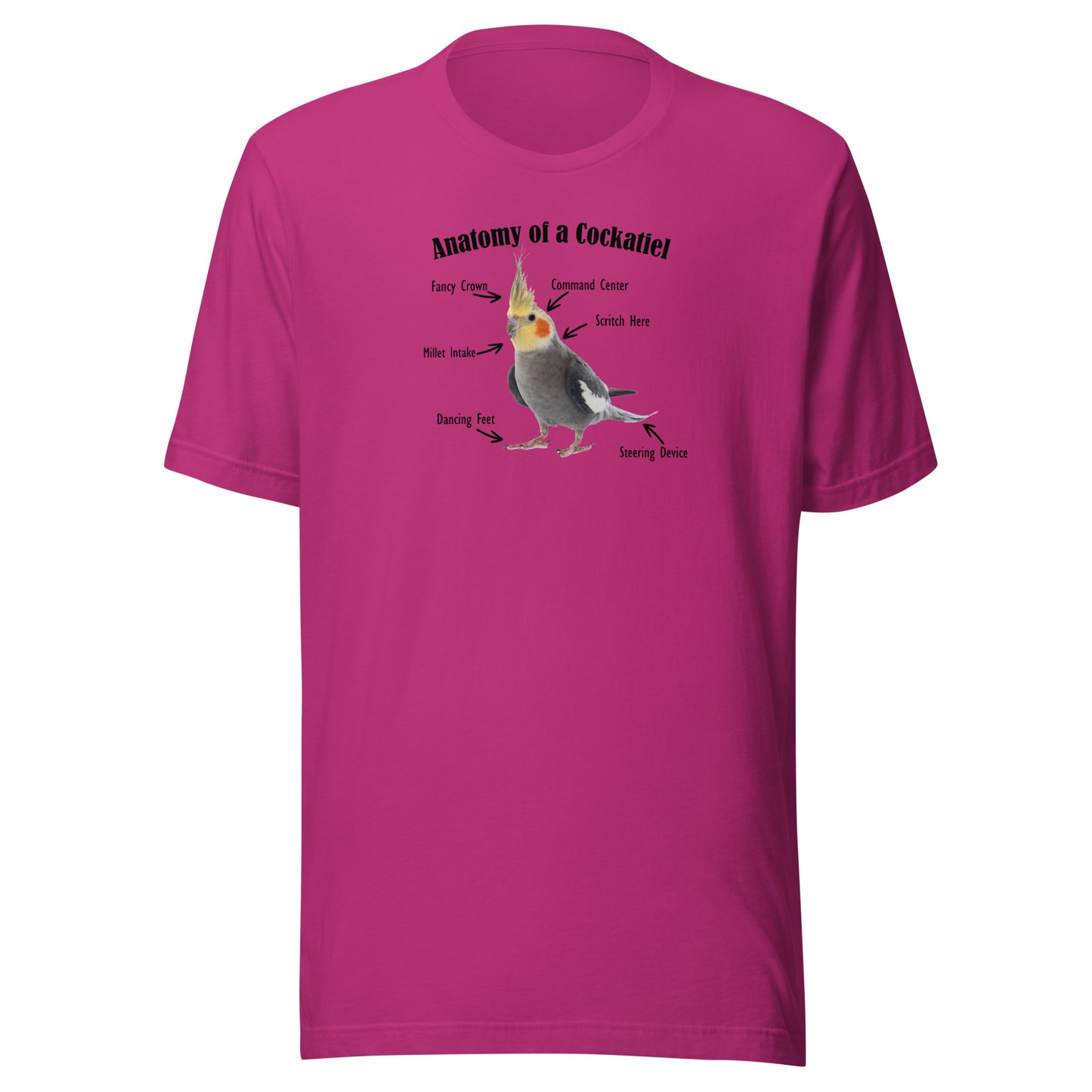 Anatomy of a Cockatiel T-Shirt