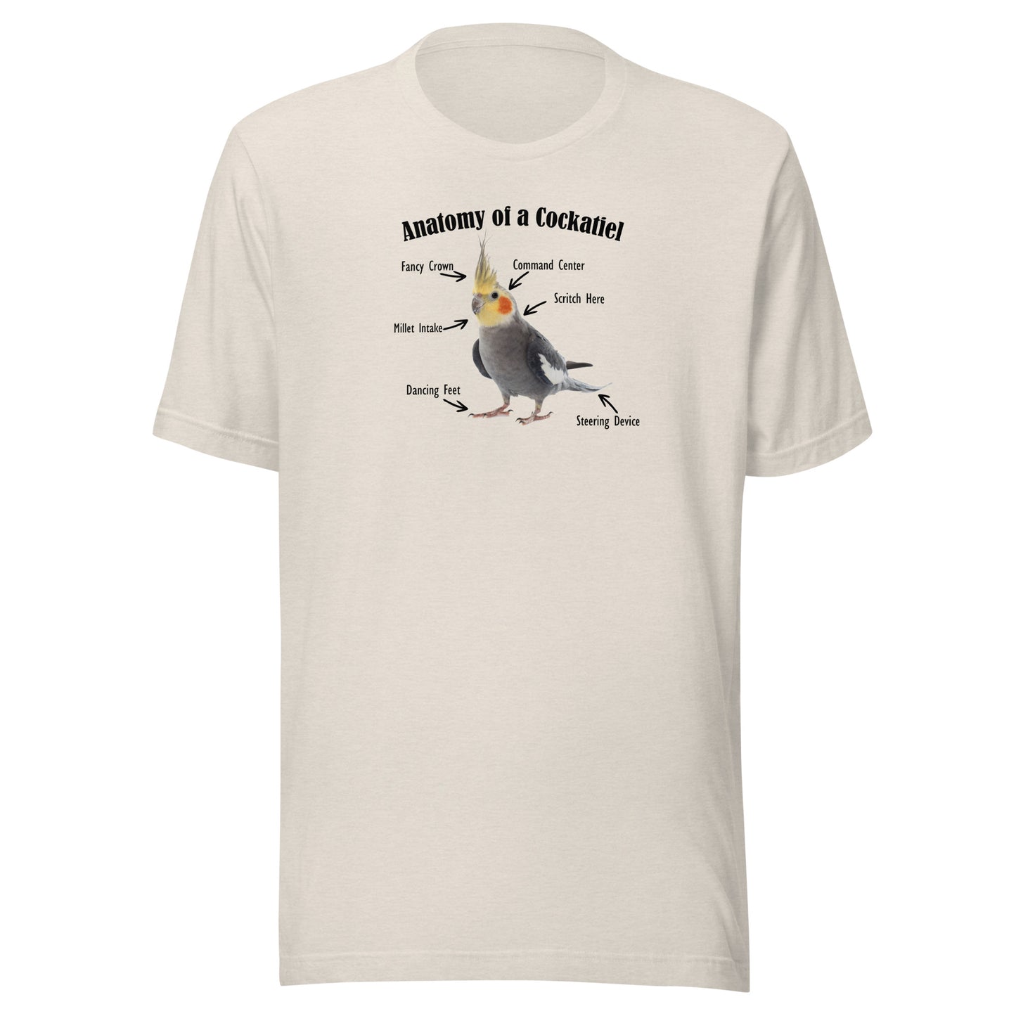 Anatomy of a Cockatiel T-Shirt