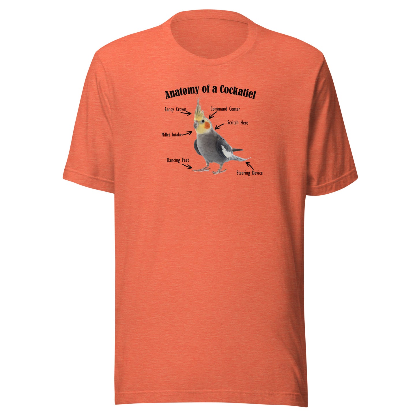 Anatomy of a Cockatiel T-Shirt