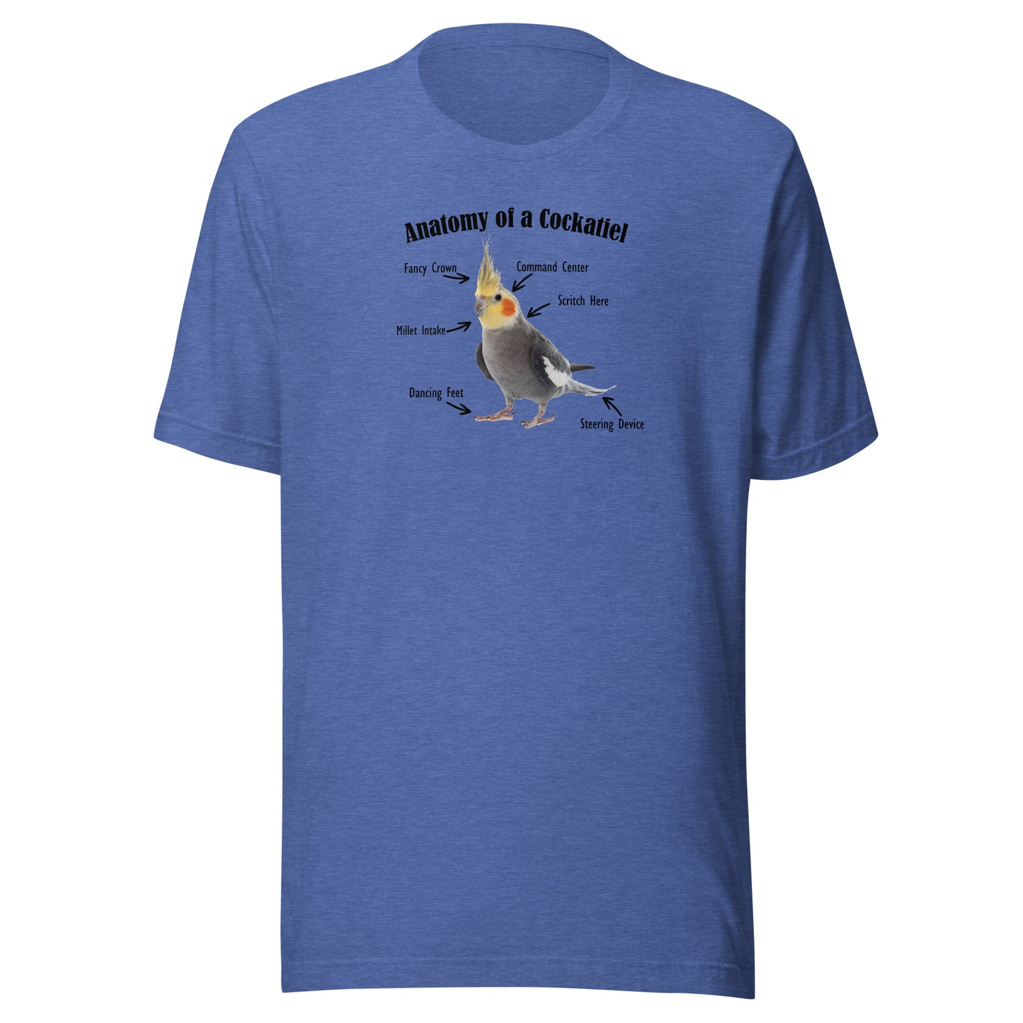 Anatomy of a Cockatiel T-Shirt