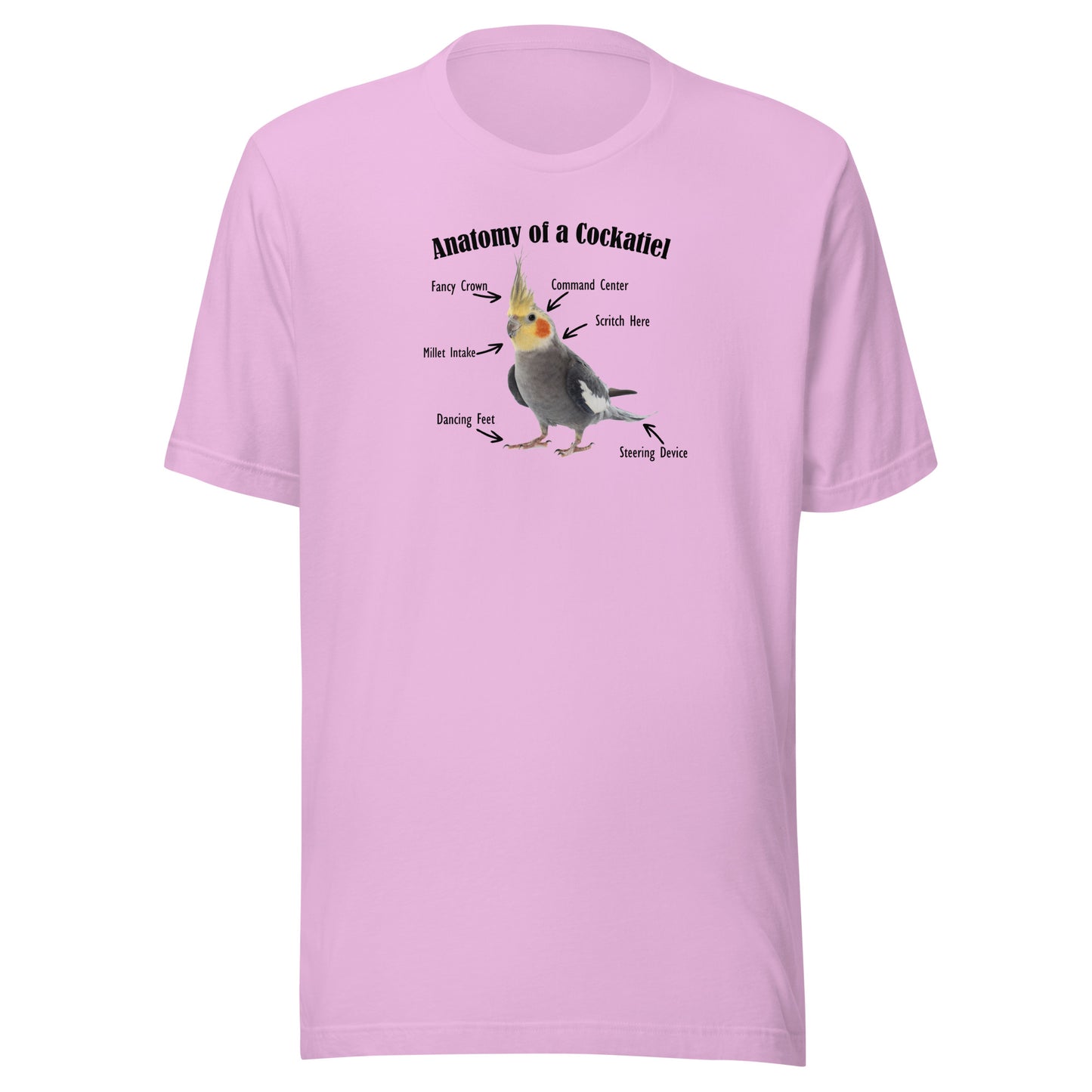 Anatomy of a Cockatiel T-Shirt
