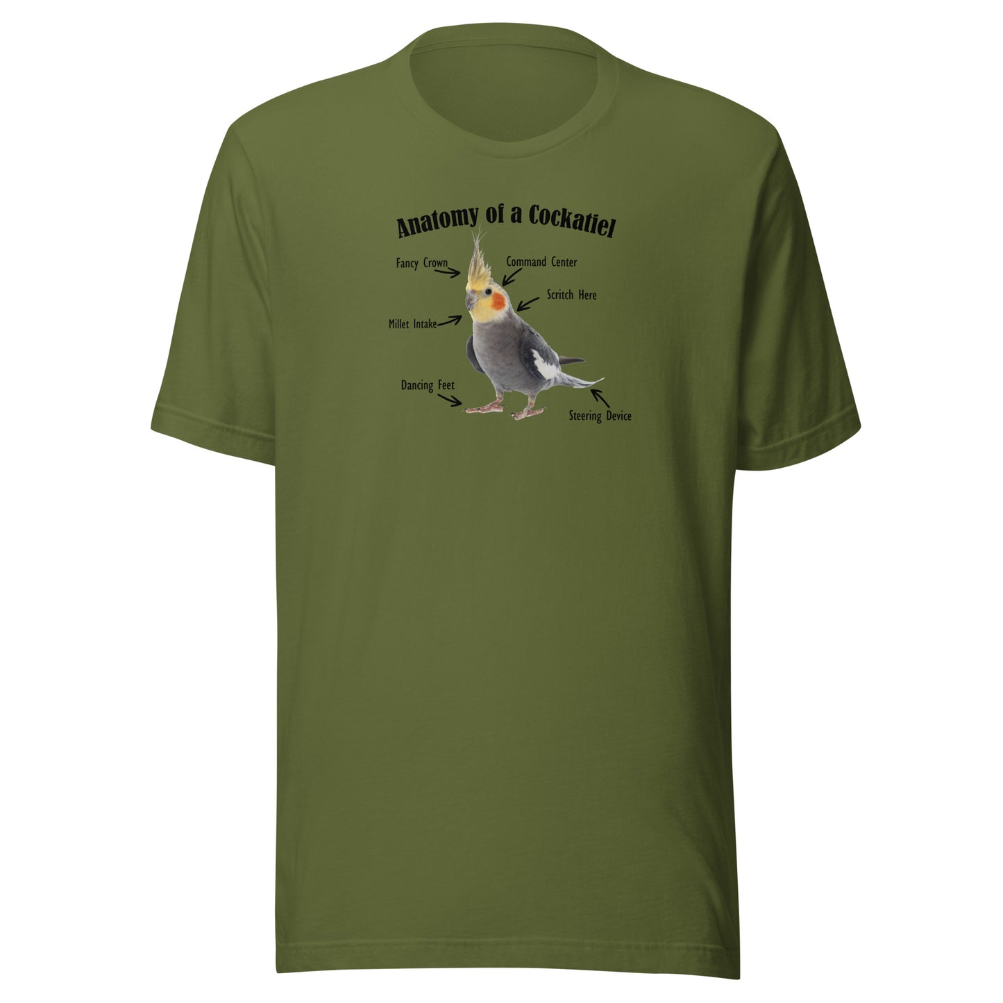 Anatomy of a Cockatiel T-Shirt