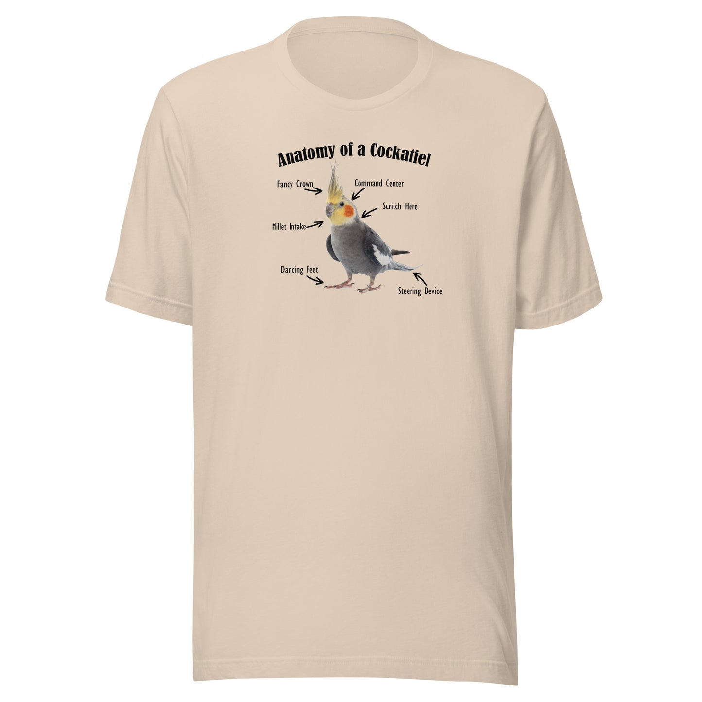 Anatomy of a Cockatiel T-Shirt