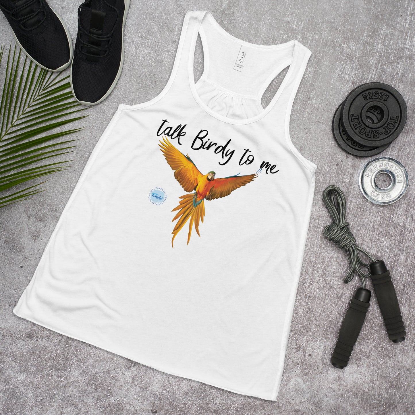 Talk Birdy to Me - Women's Flowy Racerback Tank