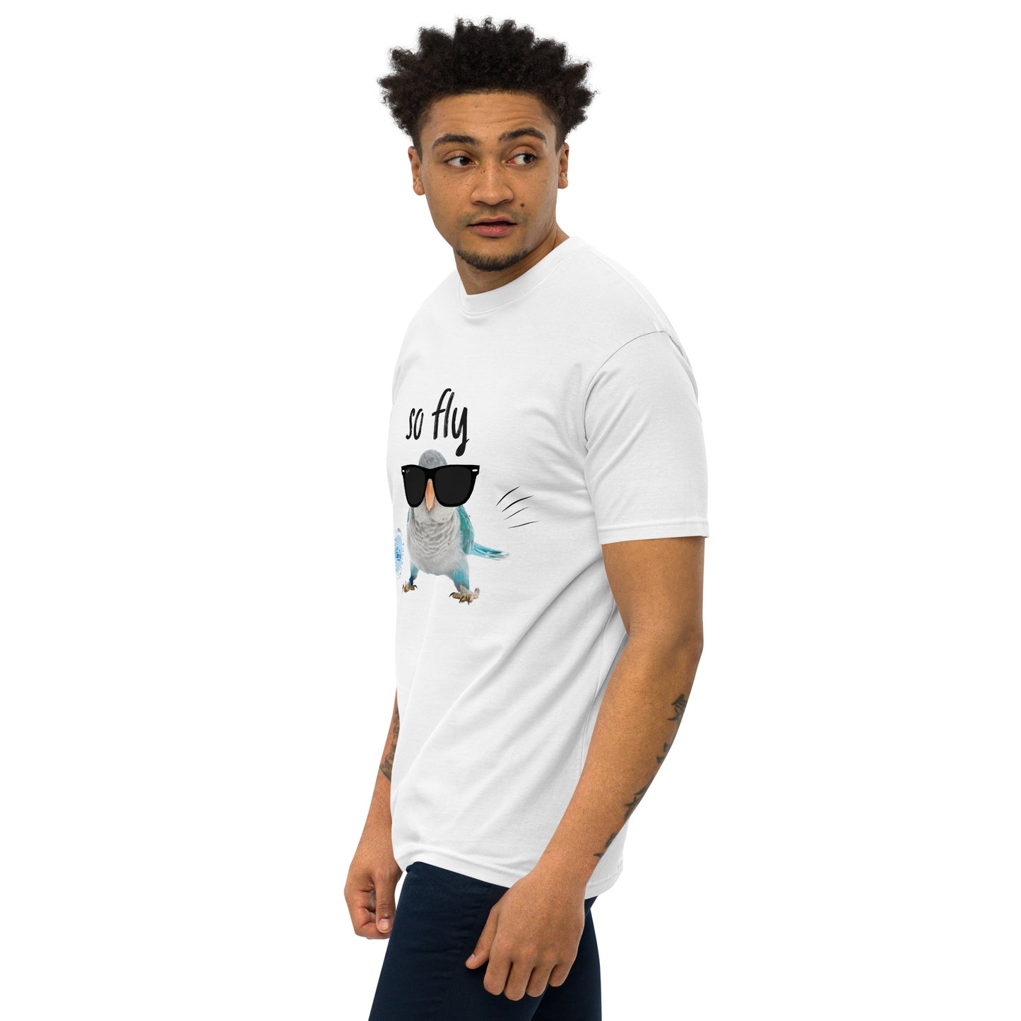 So Fly Quaker Parrot Men's Tee Shirt