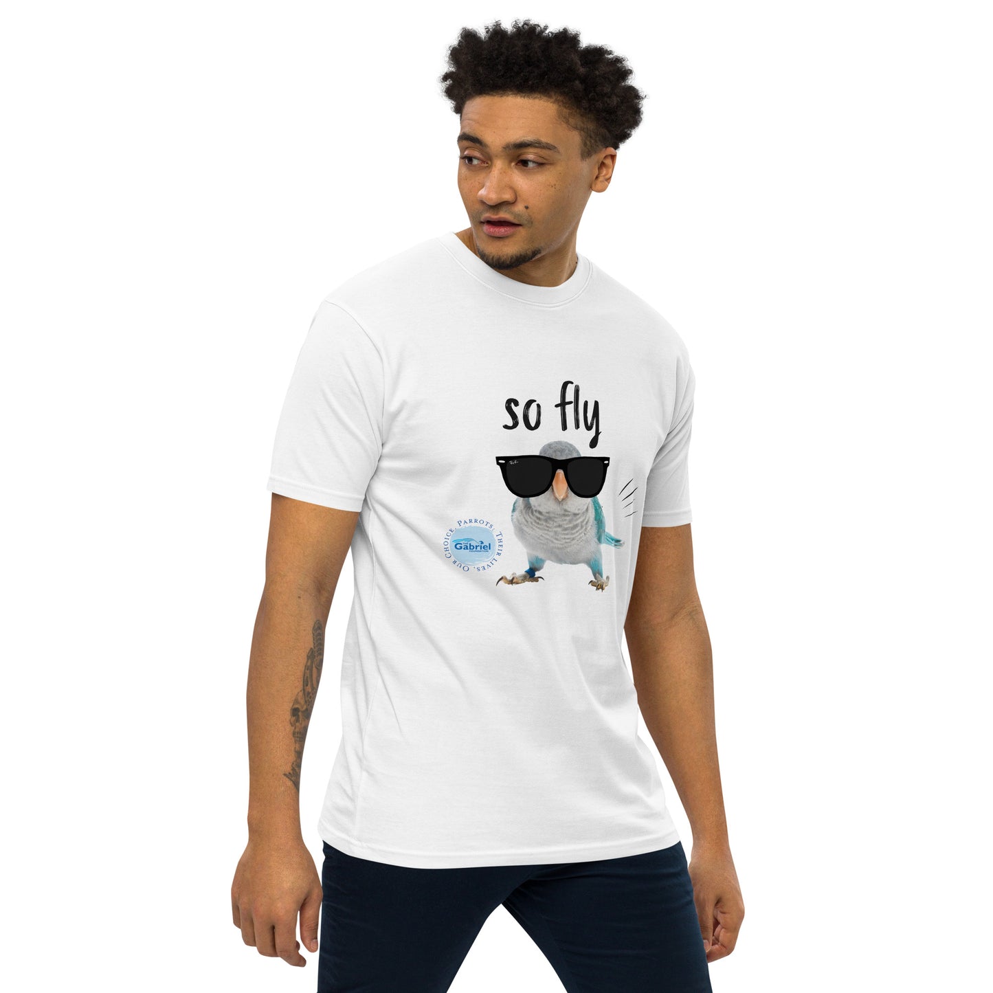 So Fly Quaker Parrot Men's Tee Shirt