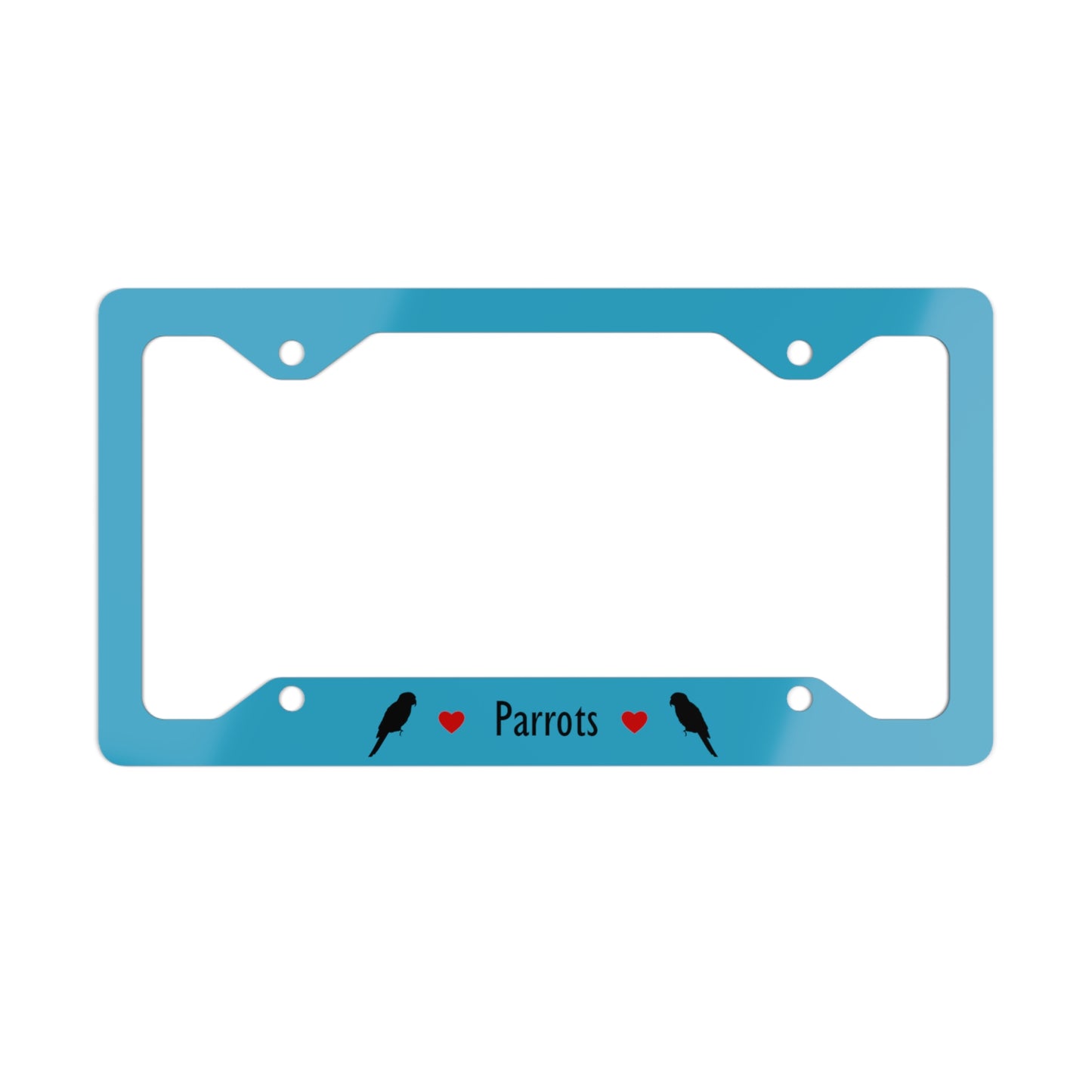 Parrot Love Metal License Plate Frame