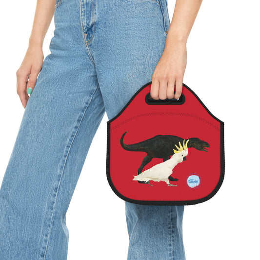 Cockatoo and Dinosaur Neoprene Lunch Bag