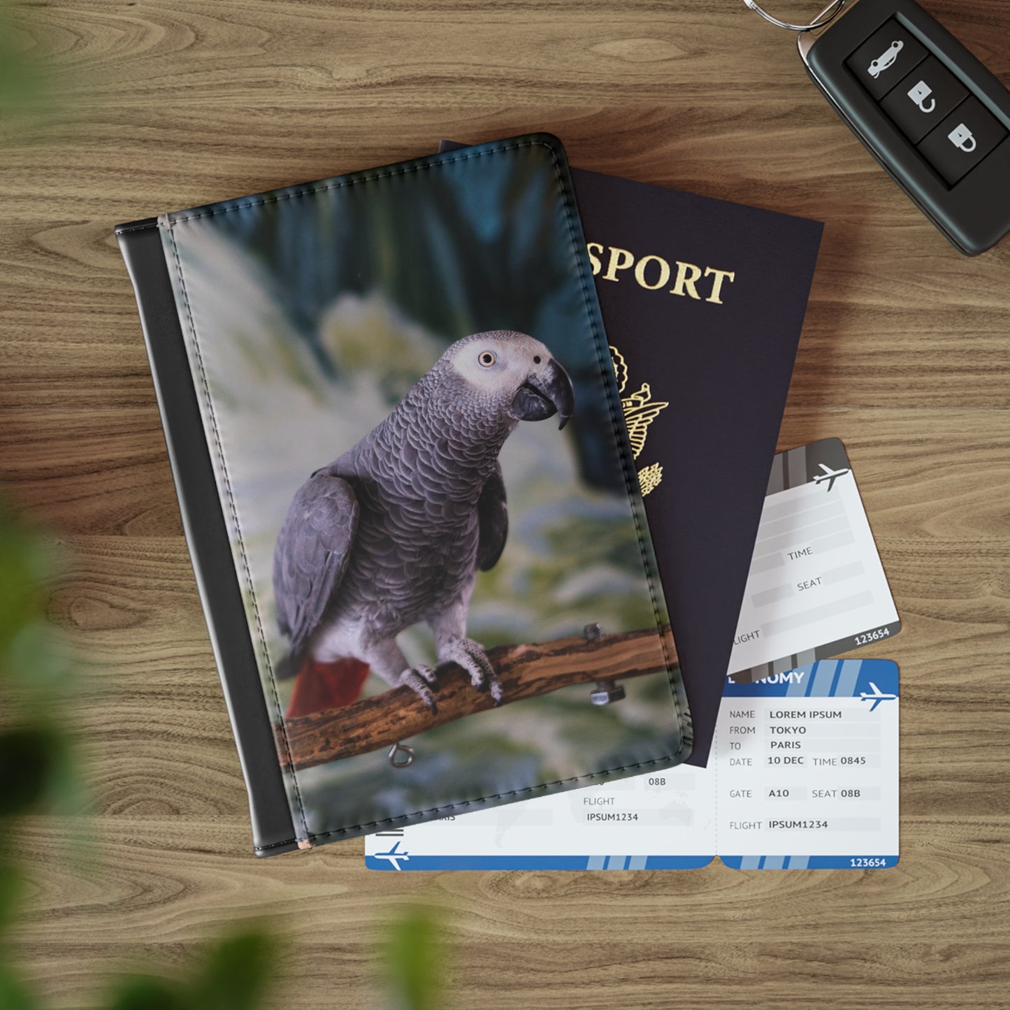 African Grey Parrot Passport Cover