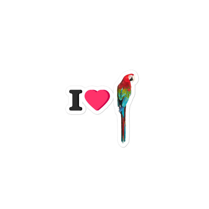 I Love Macaws Sticker