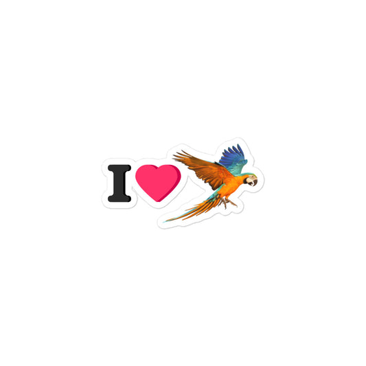 I Love Macaws Sticker