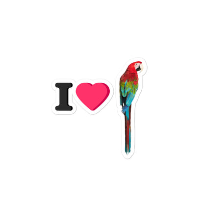 I Love Macaws Sticker