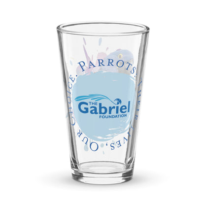 Hyacinth Macaw and Logo Pint Glass