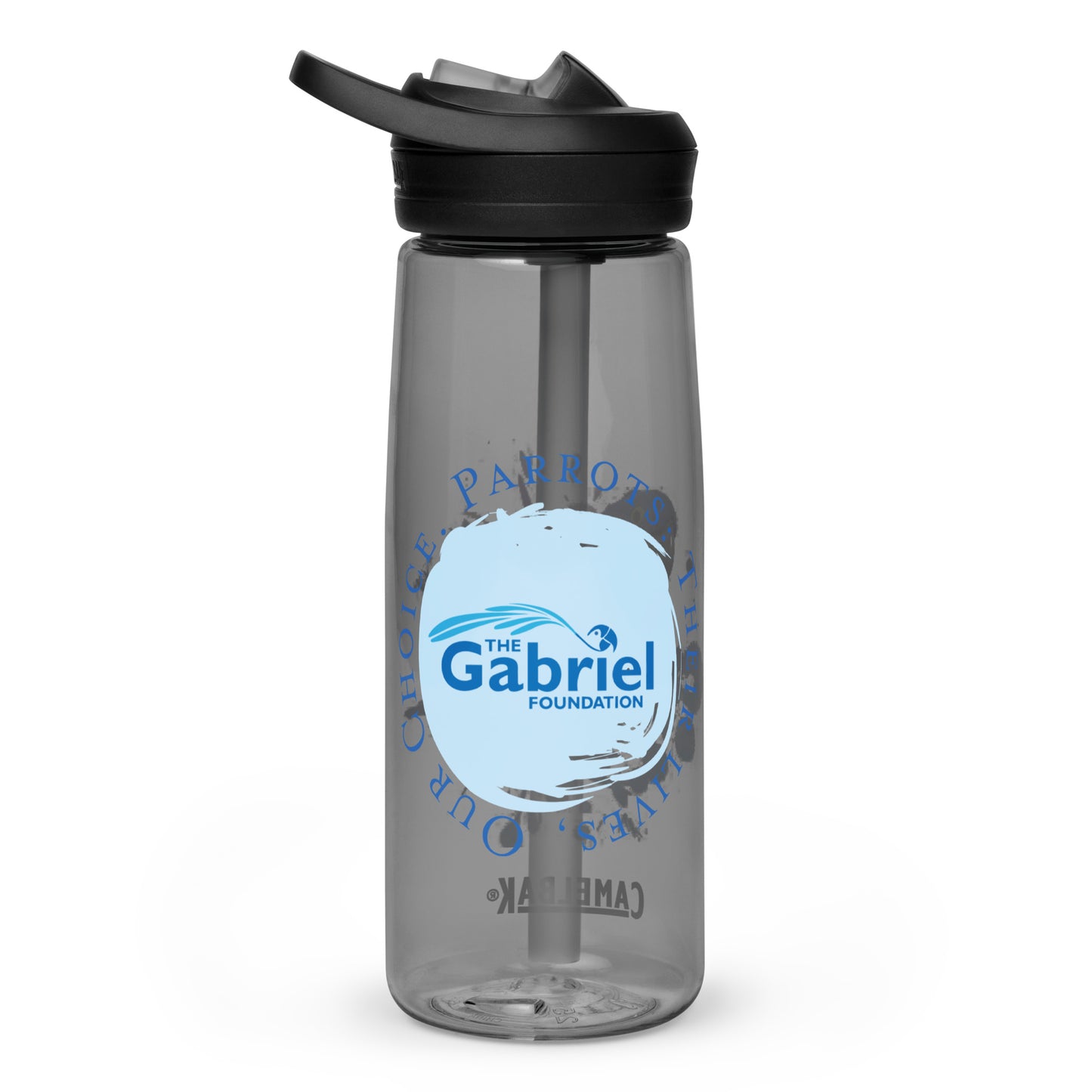 Hyacinth Macaw and Logo Water Bottle