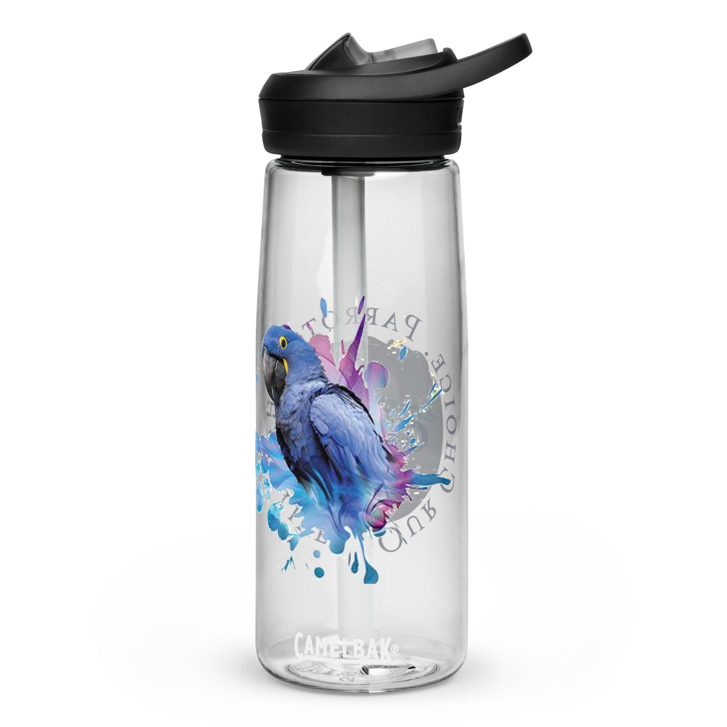 Hyacinth Macaw and Logo Water Bottle