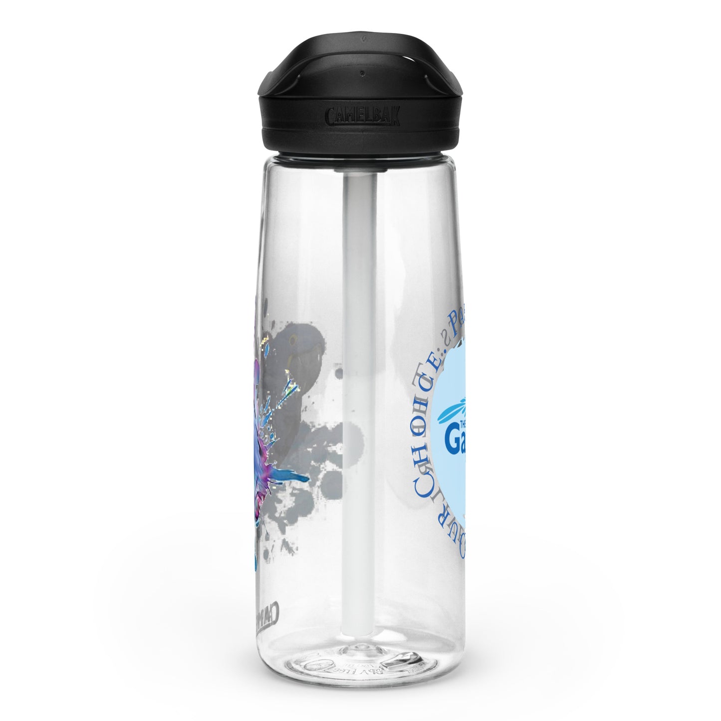 Hyacinth Macaw and Logo Water Bottle