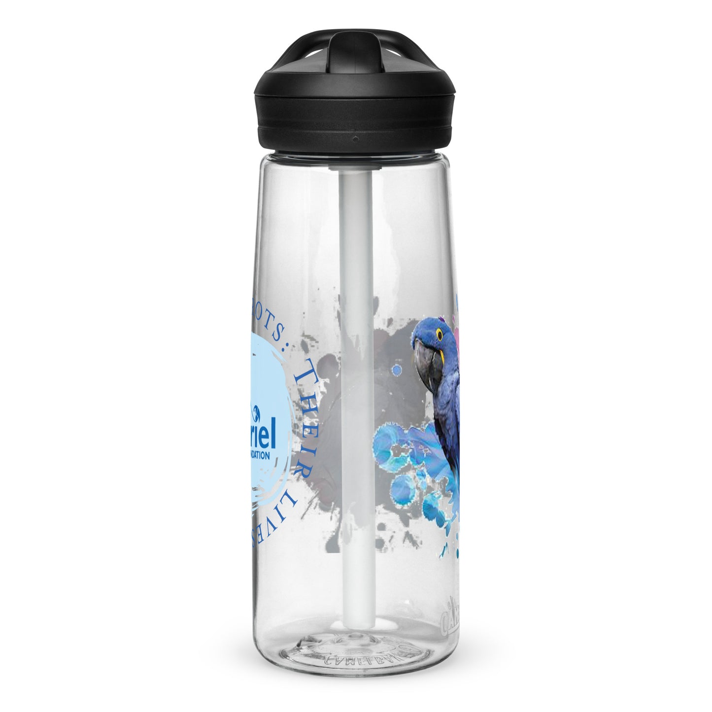 Hyacinth Macaw and Logo Water Bottle