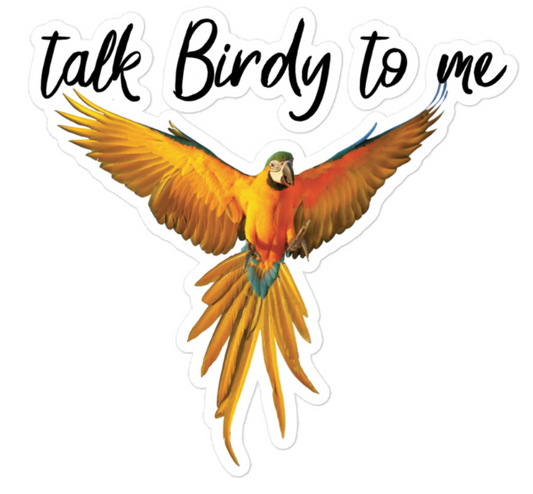 Talk Birdy to me Sticker- Macaw Wings