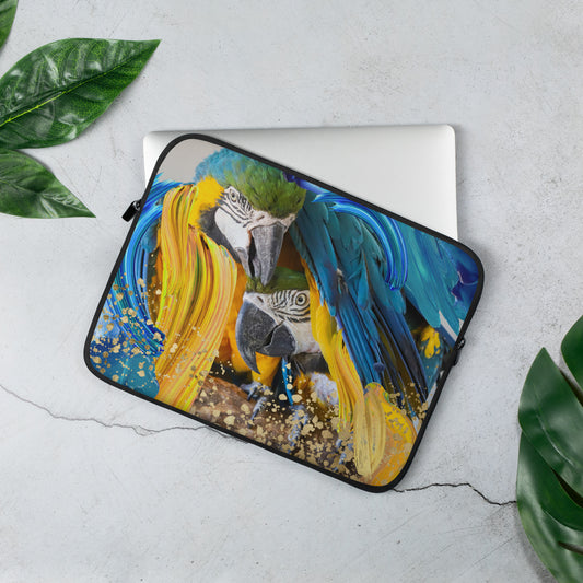 Blue and Gold Macaw Laptop Sleeve