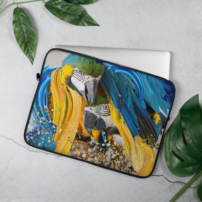 Blue and Gold Macaw Laptop Sleeve