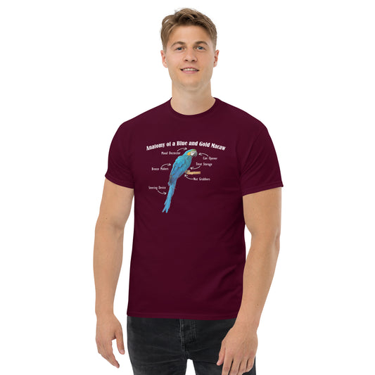 Anatomy of a Blue and Gold Macaw - Short Sleeve T-Shirt