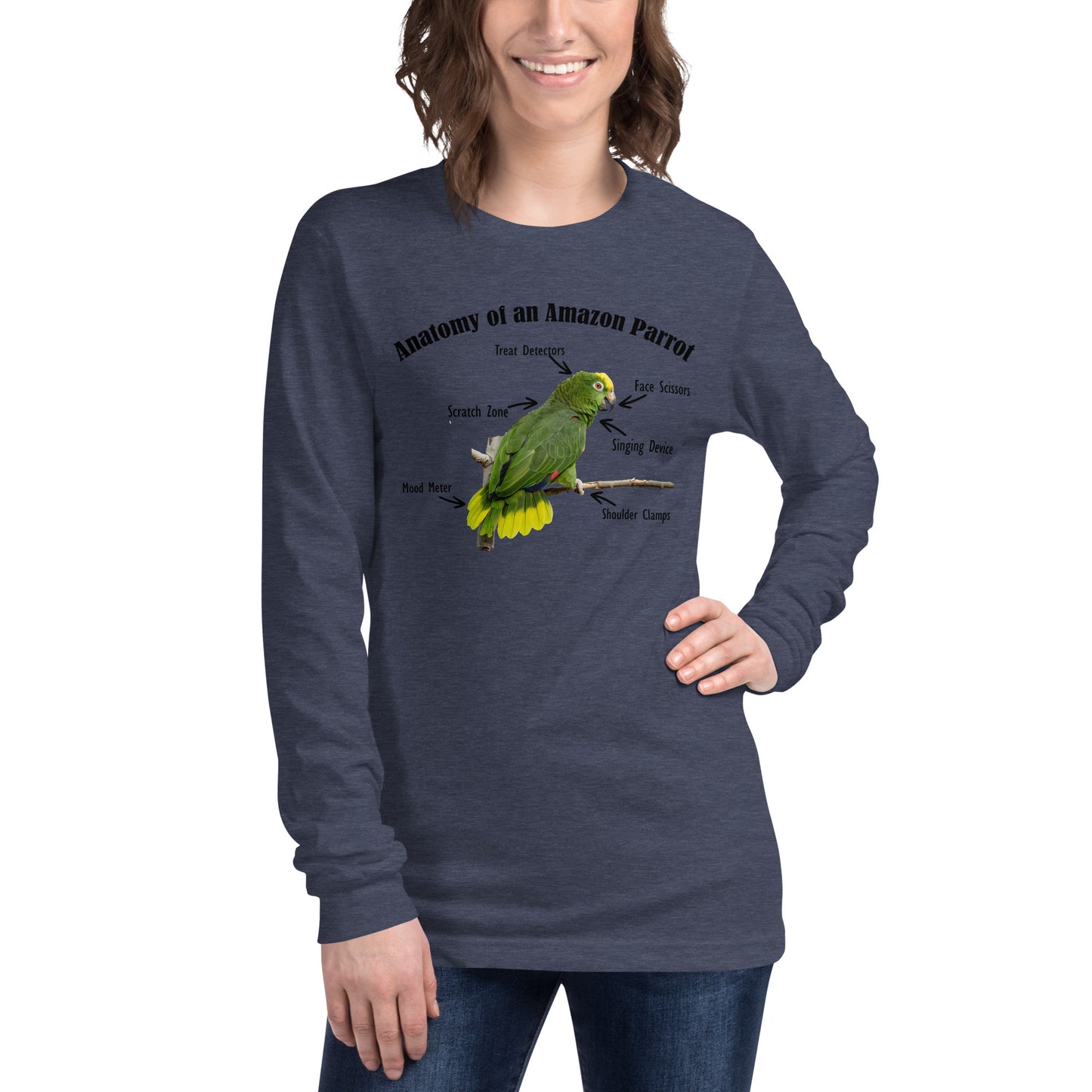 Anatomy of an Amazon Parrot - Long Sleeve Shirt