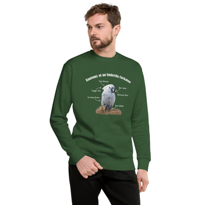 Anatomy of an Umbrella Cockatoo - Sweatshirt