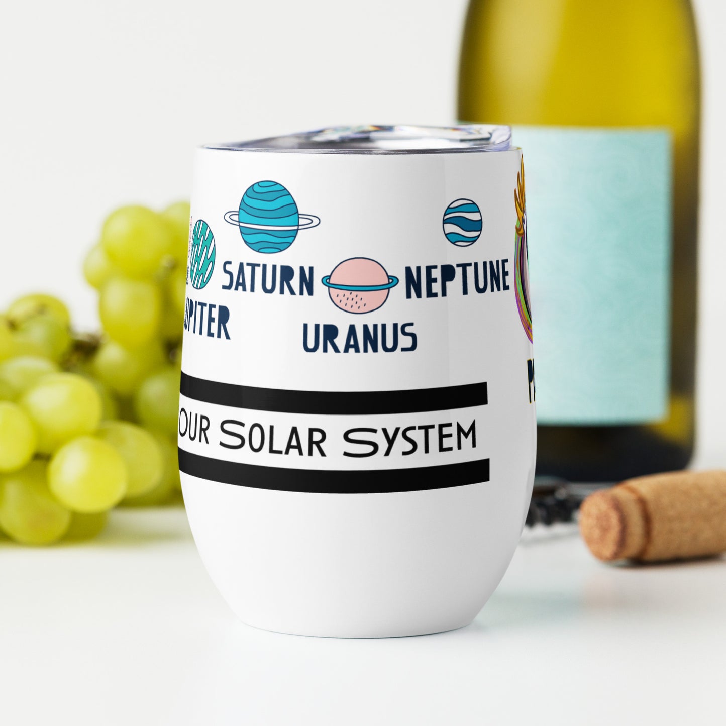 Planet Parrot Wine tumbler