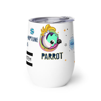 Planet Parrot Wine tumbler